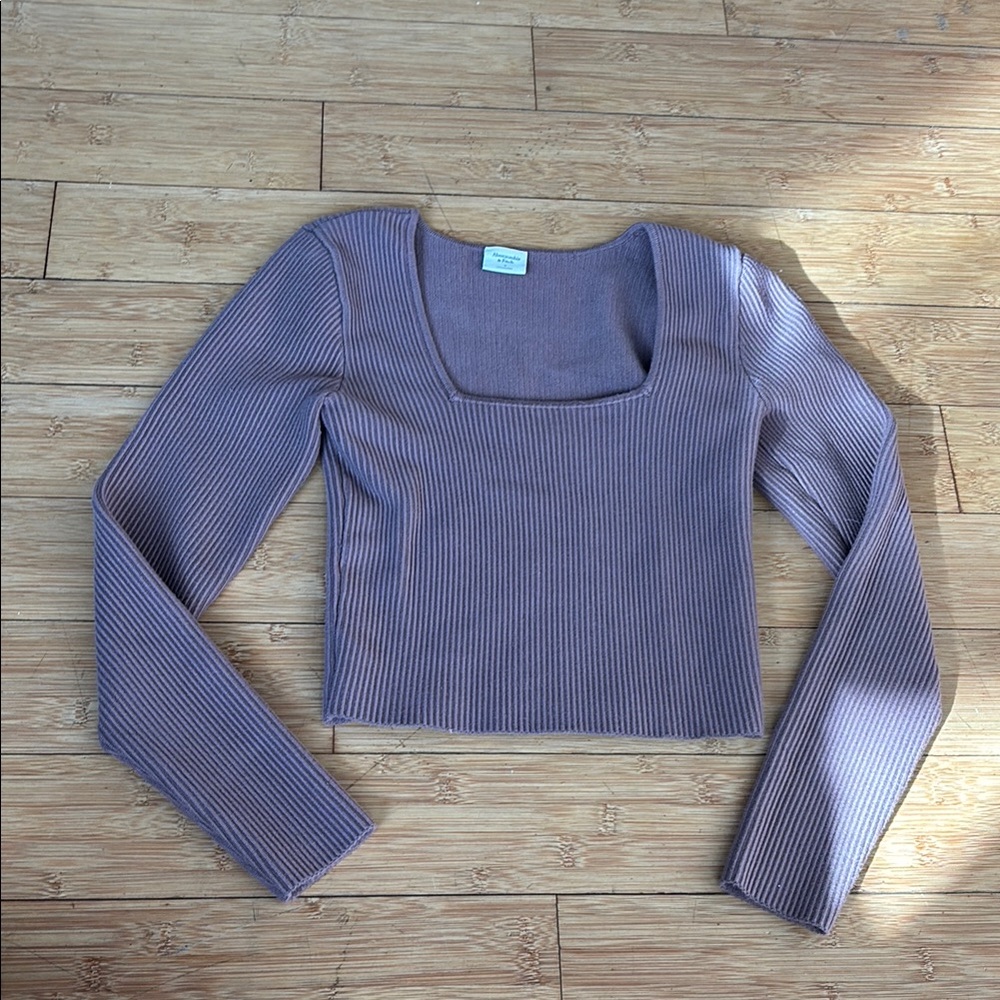 Abercrombie & Fitch | Square Neck Ribbed Long Sleeve